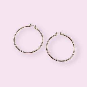 14K Gold plated hoop earrings NWT